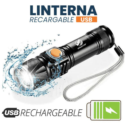 COMPRE 1 Y LLÉVATE 2 - Linterna Táctica TitanioPro™ USB